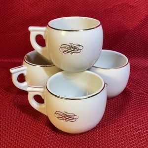 Hall China Co. Set of  4 small ceramic cups